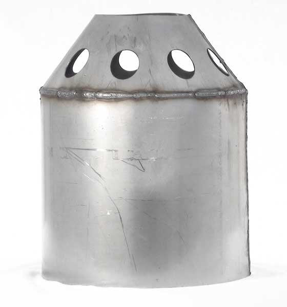 Side view of combustion cylinder
