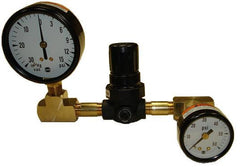 Oil regulator and gauge assembly for INOV8 boilers